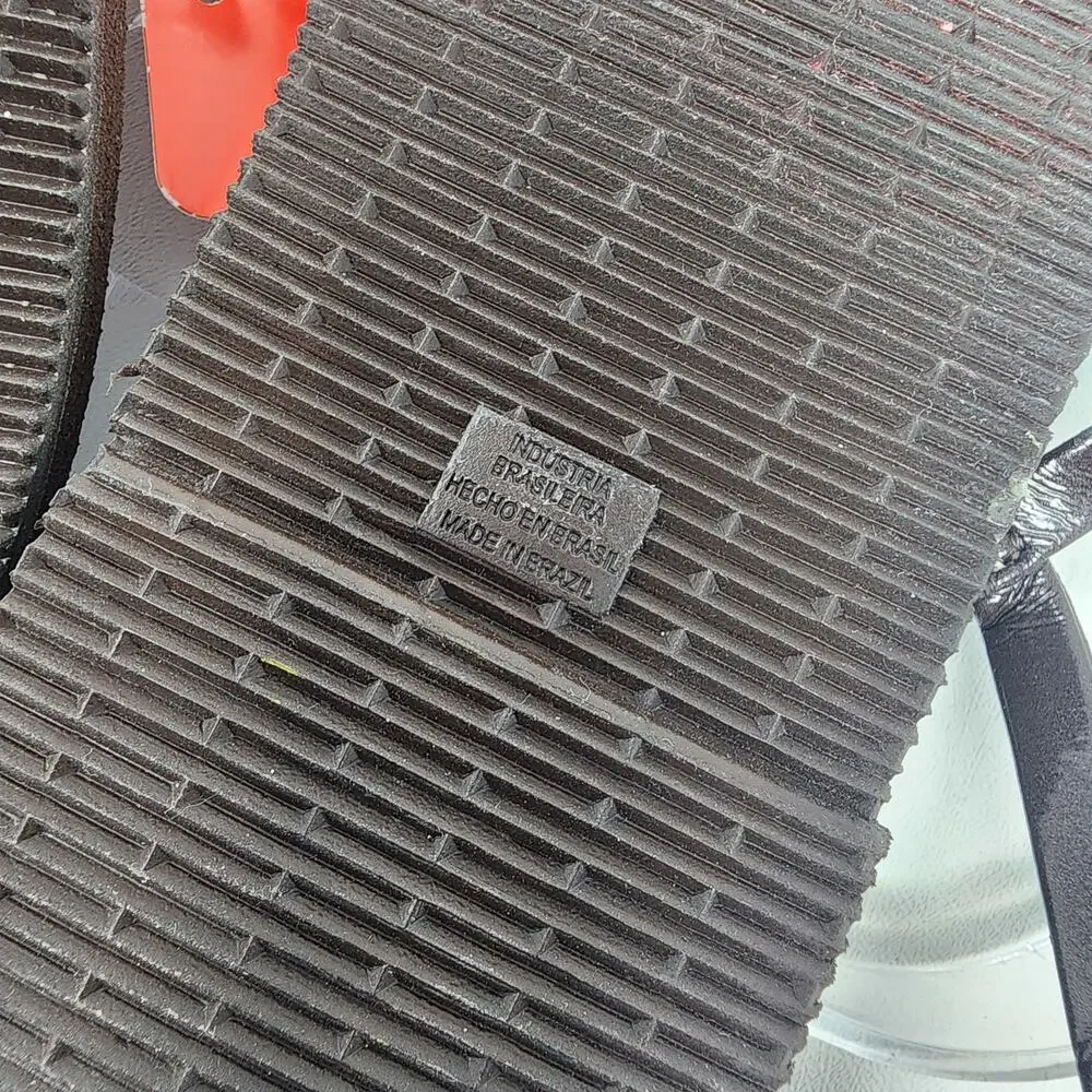 Havaianas You Riviera Crystal Sandals Women 11/12 Dark Brown T-Strap NWT